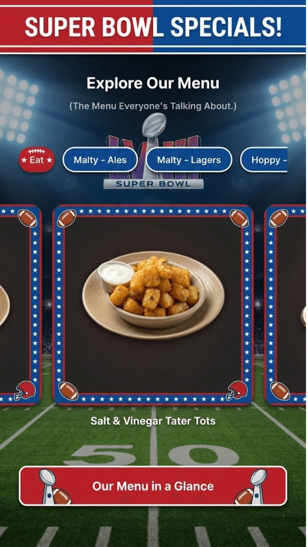 Elegant digital menu template with dark theme and premium aesthetics