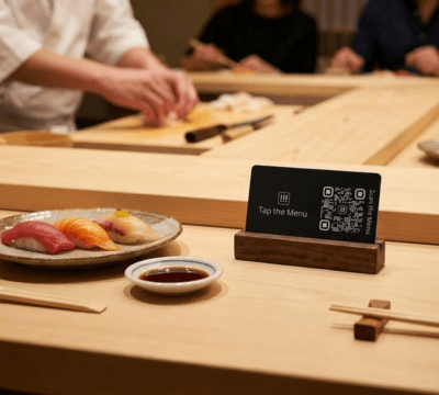 Mobile-first restaurant menu experience with tap-to-order functionality